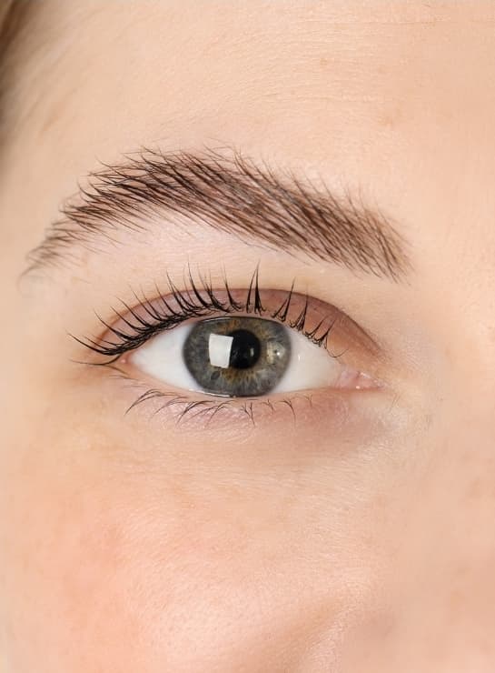 Lash lift before and after